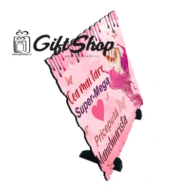 Cea mai tare manichiurista, placheta cu mesaj b